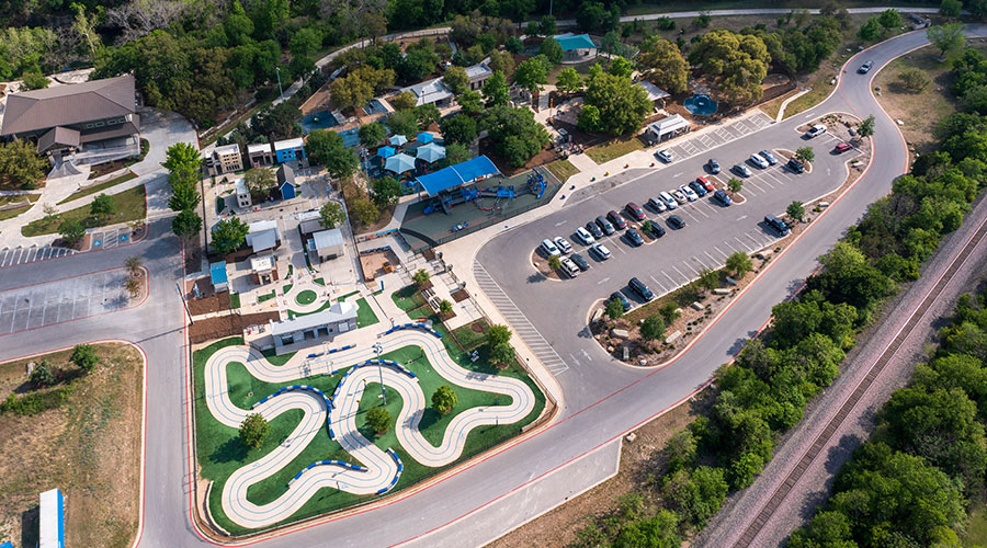 Aerial View of the Play For All Park in Round Rock, TX
